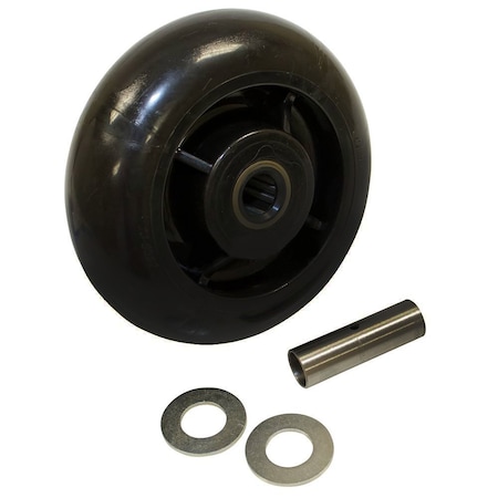 Aftermarket Plastic Deck Wheel & Bearing, Bushing, 2 Spacers 210-450 Fits John Deere AM13672 HIM30-0078